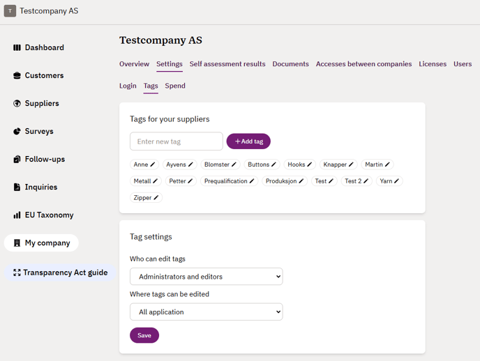Create tags 1