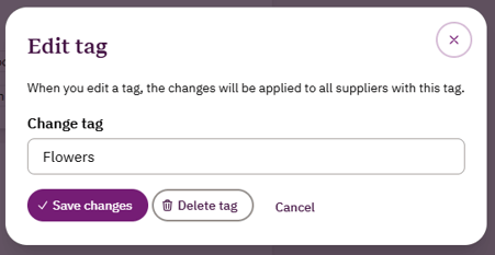 Delete tag My company