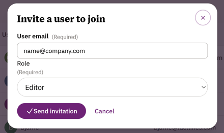 Invite user 2