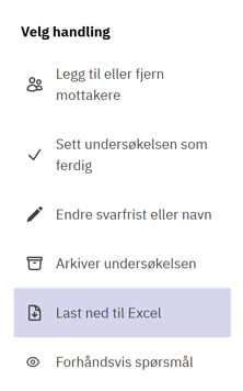 Last ned til excel
