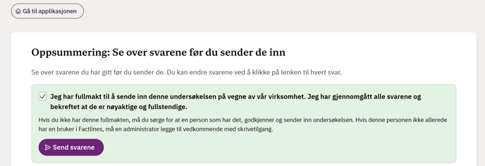 Oppdatere besvarelse