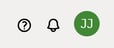 User profile initials