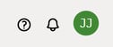 User profile initials