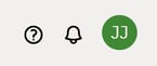 User profile initials